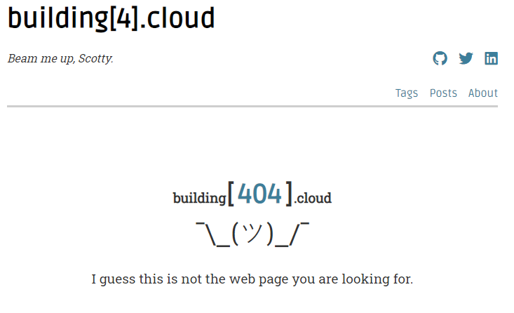 Custom 404 error page