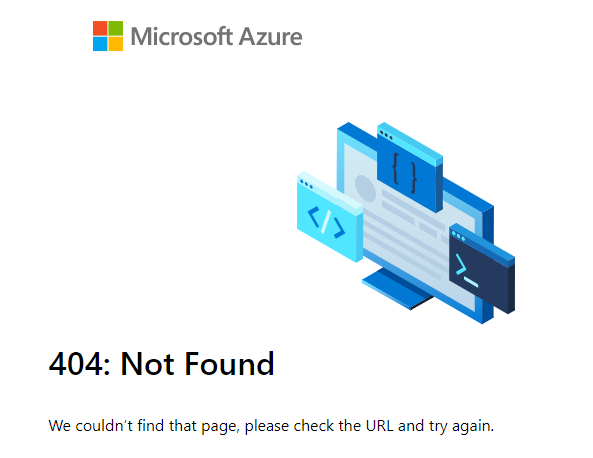 Default 404 error page